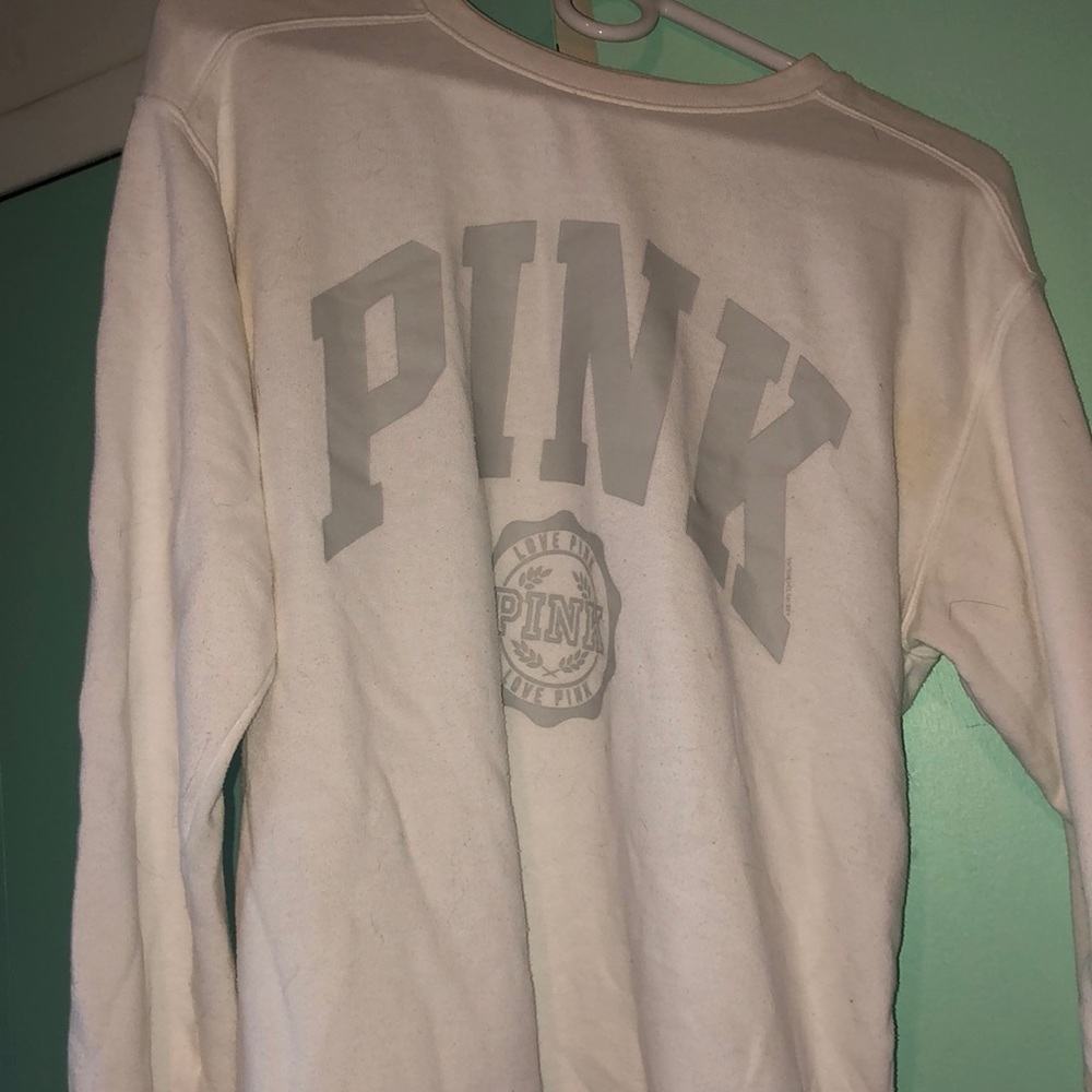 White Victoria Secret Pink sweatshirt